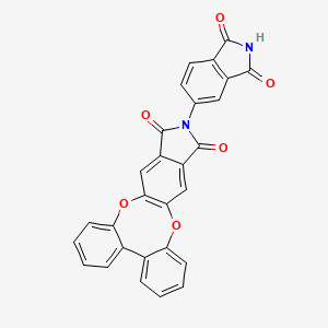 20-(1,3-dioxoisoindol-5-yl)-2,15-dioxa-20-azapentacyclo[14.7.0.03,8.09,14.018,22]tricosa-1(16),3,5,7,9,11,13,17,22-nonaene-19,21-dione