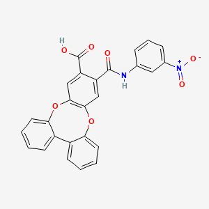 8-[(3-NITROANILINO)CARBONYL]TRIBENZO[B,E,G][1,4]DIOXOCINE-7-CARBOXYLIC ACID