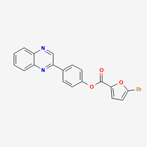 4-(quinoxalin-2-yl)phenyl 5-bromofuran-2-carboxylate