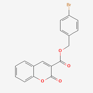 molecular formula C17H11BrO4 B3512306 4-bromobenzyl 2-oxo-2H-chromene-3-carboxylate 