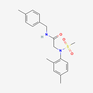 molecular formula C19H24N2O3S B3512341 N~2~-(2,4-dimethylphenyl)-N~1~-(4-methylbenzyl)-N~2~-(methylsulfonyl)glycinamide 