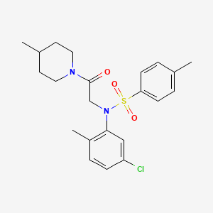 N-(5-chloro-2-methylphenyl)-4-methyl-N-[2-(4-methyl-1-piperidinyl)-2-oxoethyl]benzenesulfonamide