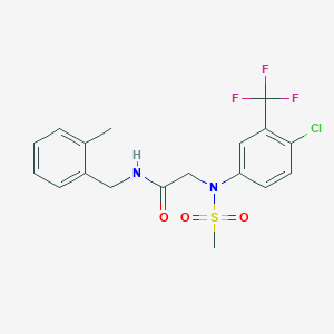 N~2~-[4-chloro-3-(trifluoromethyl)phenyl]-N~1~-(2-methylbenzyl)-N~2~-(methylsulfonyl)glycinamide