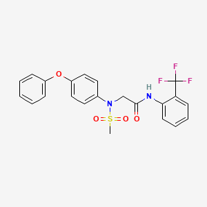 N~2~-(methylsulfonyl)-N~2~-(4-phenoxyphenyl)-N~1~-[2-(trifluoromethyl)phenyl]glycinamide