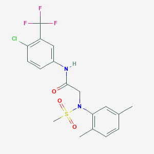 N~1~-[4-chloro-3-(trifluoromethyl)phenyl]-N~2~-(2,5-dimethylphenyl)-N~2~-(methylsulfonyl)glycinamide