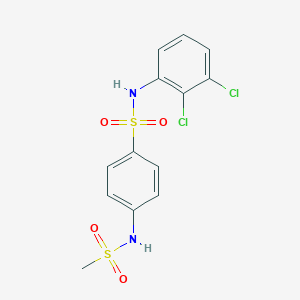 molecular formula C13H12Cl2N2O4S2 B3512439 N-(2,3-dichlorophenyl)-4-[(methylsulfonyl)amino]benzenesulfonamide 