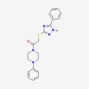 1-phenyl-4-{[(5-phenyl-4H-1,2,4-triazol-3-yl)thio]acetyl}piperazine