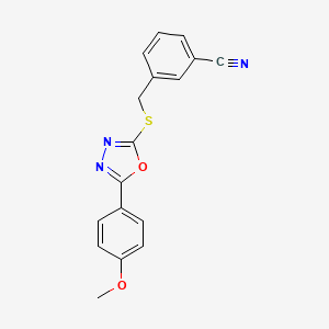 3-({[5-(4-Methoxyphenyl)-1,3,4-oxadiazol-2-yl]sulfanyl}methyl)benzonitrile