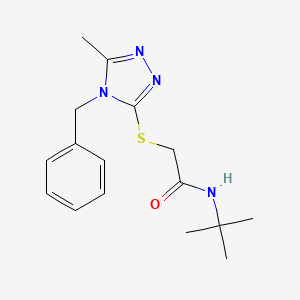 2-[(4-benzyl-5-methyl-4H-1,2,4-triazol-3-yl)thio]-N-(tert-butyl)acetamide