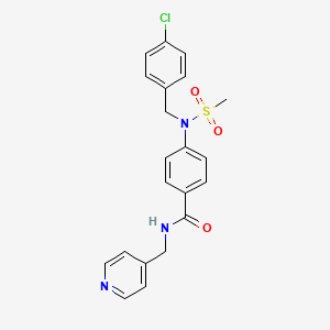 4-[(4-chlorobenzyl)(methylsulfonyl)amino]-N-(4-pyridinylmethyl)benzamide