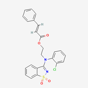 2-[(2-chlorophenyl)(1,1-dioxido-1,2-benzisothiazol-3-yl)amino]ethyl 3-phenylacrylate