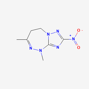 molecular formula C7H10N6O2 B3512475 1,3-Dimethyl-8-nitro-4,5-dihydro-[1,2,4]triazolo[5,1-c][1,2,4]triazepine 