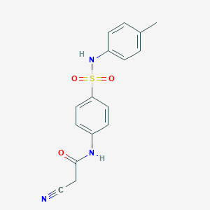 molecular formula C16H15N3O3S B351248 2-cyano-N-{4-[(4-methylphenyl)sulfamoyl]phenyl}acetamide CAS No. 948678-84-0