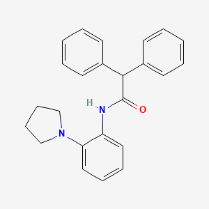 2,2-diphenyl-N-[2-(pyrrolidin-1-yl)phenyl]acetamide