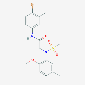 N-(4-bromo-3-methylphenyl)-2-(2-methoxy-5-methyl-N-methylsulfonylanilino)acetamide