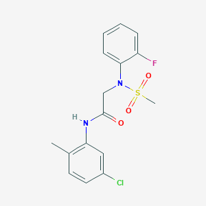 N~1~-(5-chloro-2-methylphenyl)-N~2~-(2-fluorophenyl)-N~2~-(methylsulfonyl)glycinamide