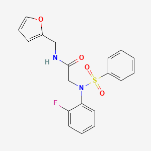 N~2~-(2-fluorophenyl)-N~1~-(2-furylmethyl)-N~2~-(phenylsulfonyl)glycinamide