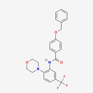 4-(benzyloxy)-N-[2-(morpholin-4-yl)-5-(trifluoromethyl)phenyl]benzamide