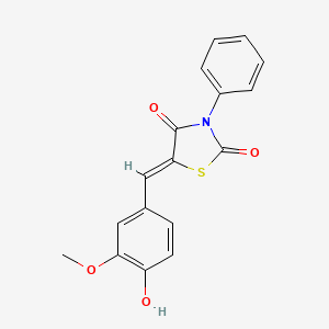 5-(4-hydroxy-3-methoxybenzylidene)-3-phenyl-1,3-thiazolidine-2,4-dione