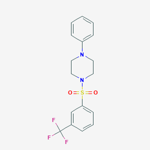 molecular formula C17H17F3N2O2S B3512562 1-phenyl-4-{[3-(trifluoromethyl)phenyl]sulfonyl}piperazine 