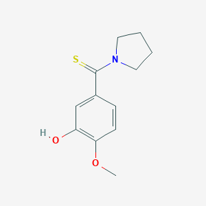molecular formula C12H15NO2S B351259 (3-Hydroxy-4-methoxyphenyl)(pyrrolidin-1-yl)methanethione CAS No. 933607-01-3