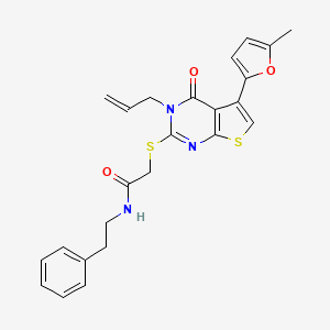 2-{[3-allyl-5-(5-methyl-2-furyl)-4-oxo-3,4-dihydrothieno[2,3-d]pyrimidin-2-yl]thio}-N-(2-phenylethyl)acetamide