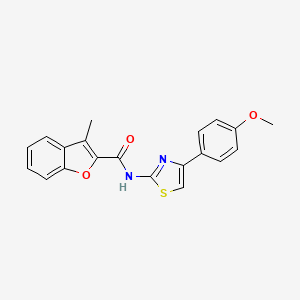 N-[4-(4-methoxyphenyl)-1,3-thiazol-2-yl]-3-methyl-1-benzofuran-2-carboxamide