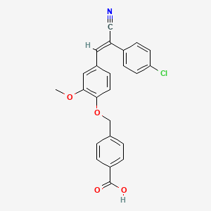 4-({4-[(E)-2-(4-chlorophenyl)-2-cyanoethenyl]-2-methoxyphenoxy}methyl)benzoic acid