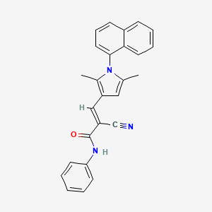 (E)-2-cyano-3-(2,5-dimethyl-1-naphthalen-1-ylpyrrol-3-yl)-N-phenylprop-2-enamide