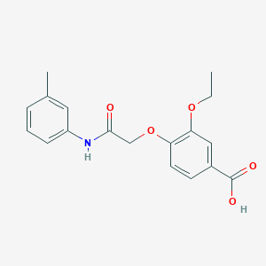 molecular formula C18H19NO5 B351266 3-Ethoxy-4-{2-[(3-methylphenyl)amino]-2-oxoethoxy}benzoic acid CAS No. 1002618-21-4