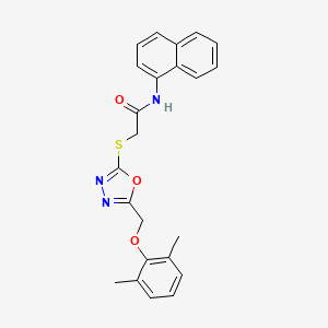 2-({5-[(2,6-dimethylphenoxy)methyl]-1,3,4-oxadiazol-2-yl}sulfanyl)-N-(naphthalen-1-yl)acetamide