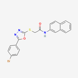 2-{[5-(4-bromophenyl)-1,3,4-oxadiazol-2-yl]sulfanyl}-N-(naphthalen-2-yl)acetamide