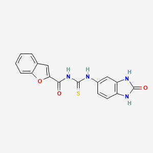 N-{[(2-oxo-2,3-dihydro-1H-benzimidazol-5-yl)amino]carbonothioyl}-1-benzofuran-2-carboxamide