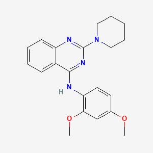 molecular formula C21H24N4O2 B3512763 N-(2,4-dimethoxyphenyl)-2-(1-piperidinyl)-4-quinazolinamine 