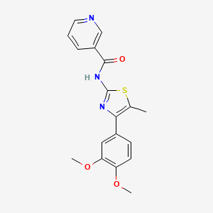 N-[4-(3,4-dimethoxyphenyl)-5-methyl-1,3-thiazol-2-yl]nicotinamide