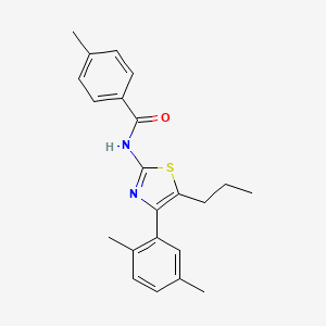 N-[4-(2,5-dimethylphenyl)-5-propyl-1,3-thiazol-2-yl]-4-methylbenzamide