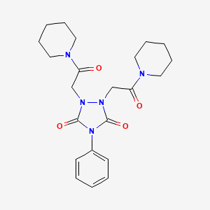 1,2-bis[2-oxo-2-(piperidin-1-yl)ethyl]-4-phenyl-1,2,4-triazolidine-3,5-dione