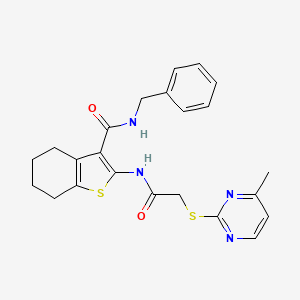 N-benzyl-2-({[(4-methyl-2-pyrimidinyl)thio]acetyl}amino)-4,5,6,7-tetrahydro-1-benzothiophene-3-carboxamide