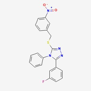 3-(3-fluorophenyl)-5-[(3-nitrobenzyl)sulfanyl]-4-phenyl-4H-1,2,4-triazole