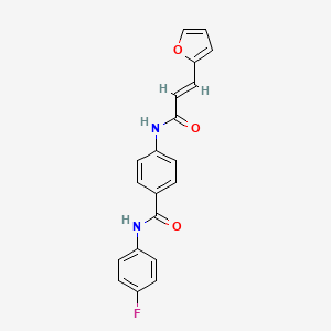 N-(4-fluorophenyl)-4-{[3-(2-furyl)acryloyl]amino}benzamide