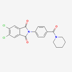 5,6-dichloro-2-[4-(1-piperidinylcarbonyl)phenyl]-1H-isoindole-1,3(2H)-dione