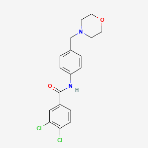 molecular formula C18H18Cl2N2O2 B3512867 3,4-dichloro-N-[4-(morpholin-4-ylmethyl)phenyl]benzamide 