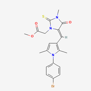 methyl (5-{[1-(4-bromophenyl)-2,5-dimethyl-1H-pyrrol-3-yl]methylene}-3-methyl-4-oxo-2-thioxo-1-imidazolidinyl)acetate