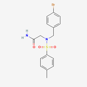 2-[(4-Bromophenyl)methyl-(4-methylphenyl)sulfonylamino]acetamide