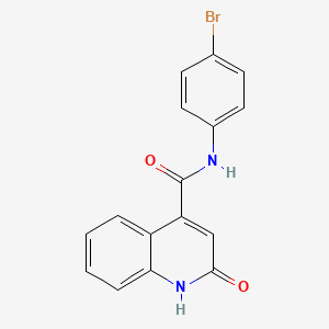 molecular formula C16H11BrN2O2 B3512898 N-(4-bromophenyl)-2-oxo-1H-quinoline-4-carboxamide 