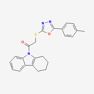 9-({[5-(4-methylphenyl)-1,3,4-oxadiazol-2-yl]thio}acetyl)-2,3,4,9-tetrahydro-1H-carbazole