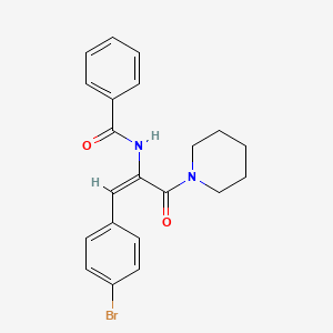 N-[(E)-1-(4-bromophenyl)-3-oxo-3-piperidin-1-ylprop-1-en-2-yl]benzamide