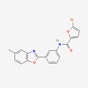 5-bromo-N-[3-(5-methyl-1,3-benzoxazol-2-yl)phenyl]-2-furamide