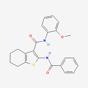 molecular formula C23H22N2O3S B3512942 2-benzamido-N-(2-methoxyphenyl)-4,5,6,7-tetrahydro-1-benzothiophene-3-carboxamide 