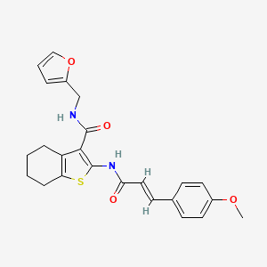 N-(2-furylmethyl)-2-{[(2E)-3-(4-methoxyphenyl)-2-propenoyl]amino}-4,5,6,7-tetrahydro-1-benzothiophene-3-carboxamide